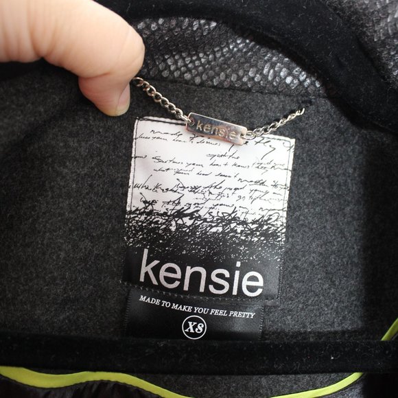 KENSIE NWOT Moto Jacket Snakeskin Print Fall Jacket Fall Coat XS - Picture 6 of 11